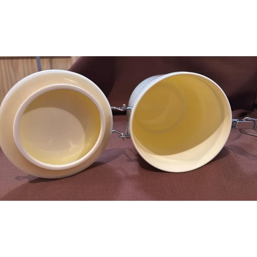 2 Corelle Coordinate English Breakfast Acyclic Storage Jars 48 Oz. amd 58 oz.